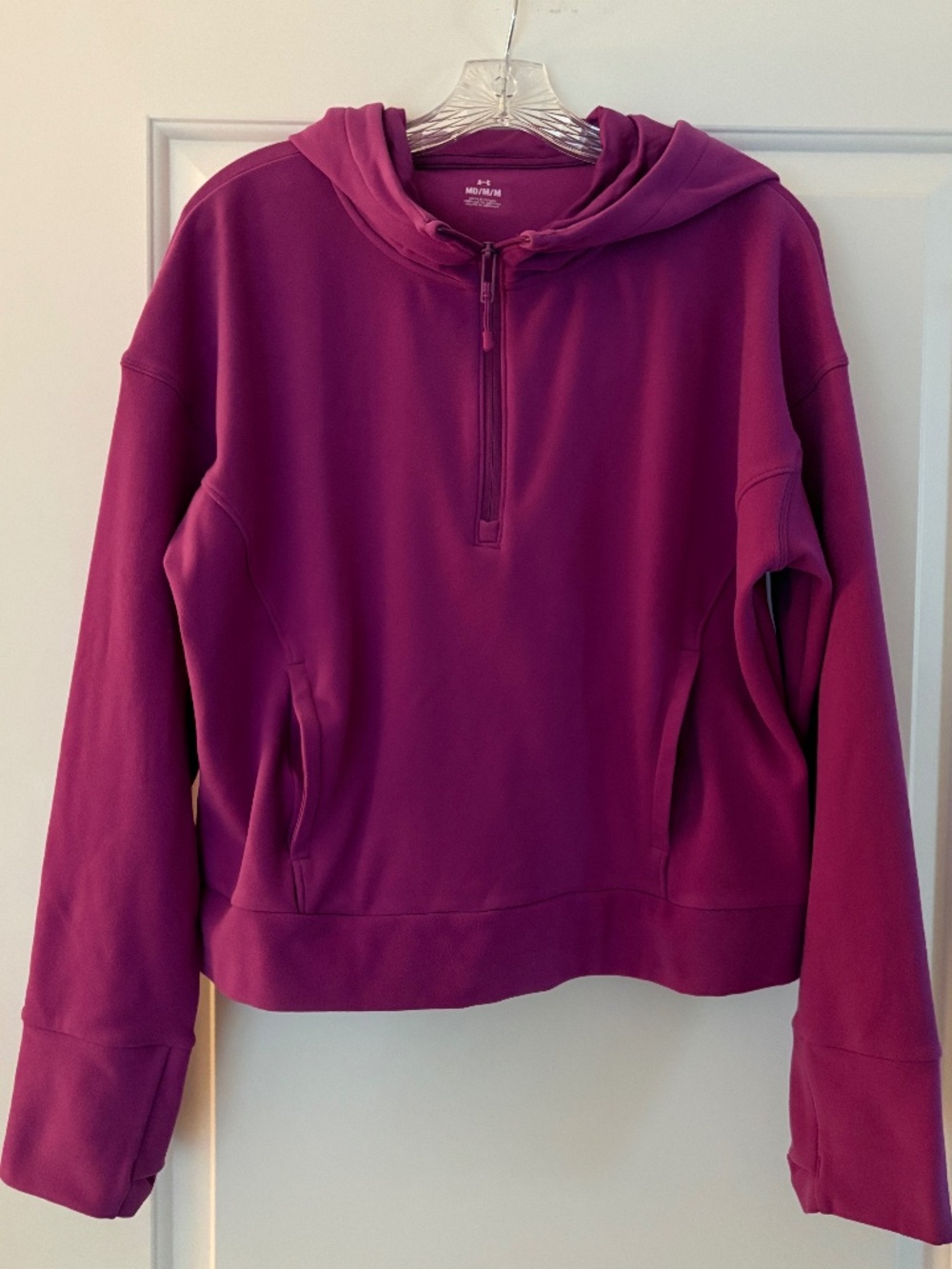 Under Armour Fleece 1/2 Zip Hoodie Women’s Medium Pink Purple